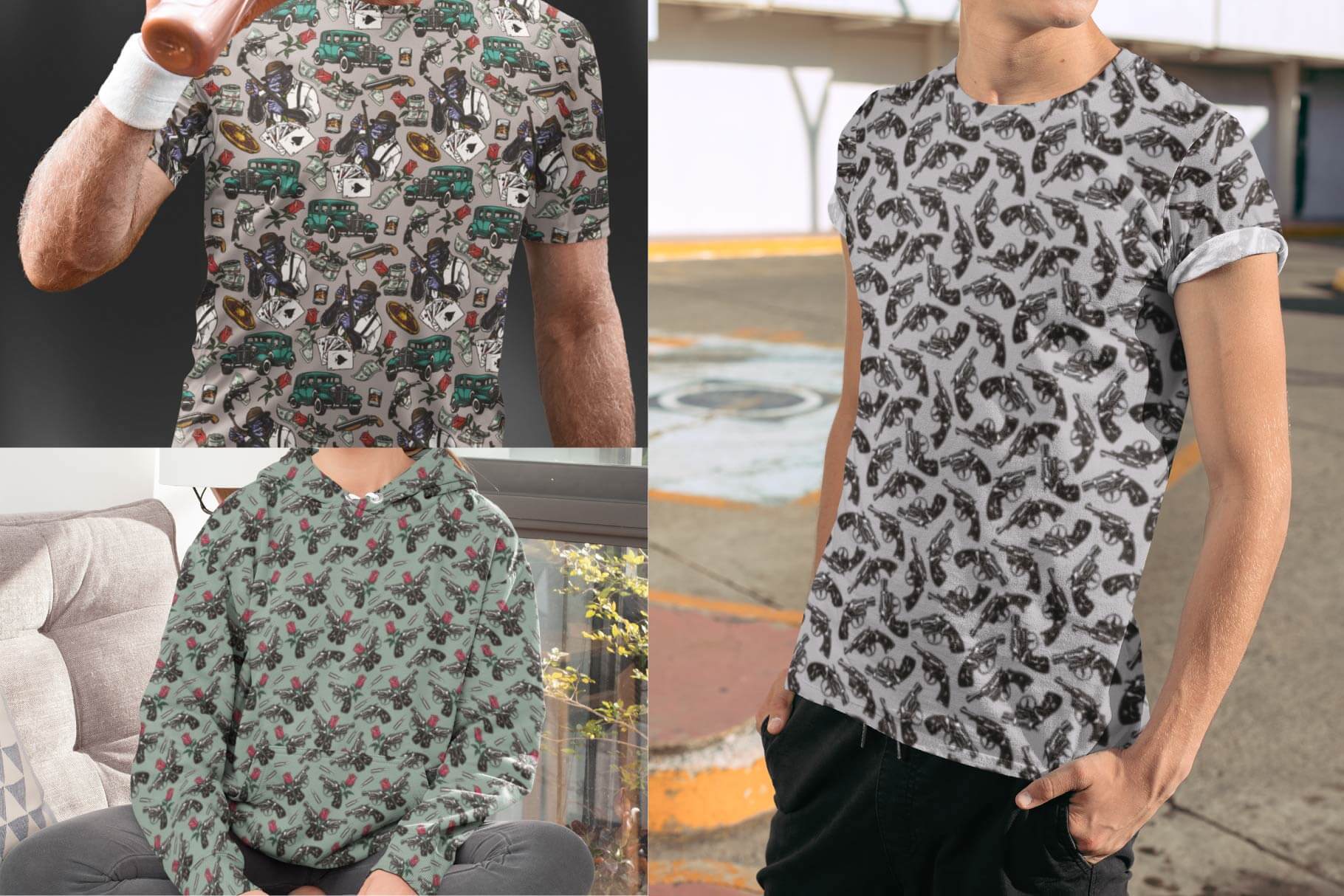 Mafia Seamless Patterns (18)