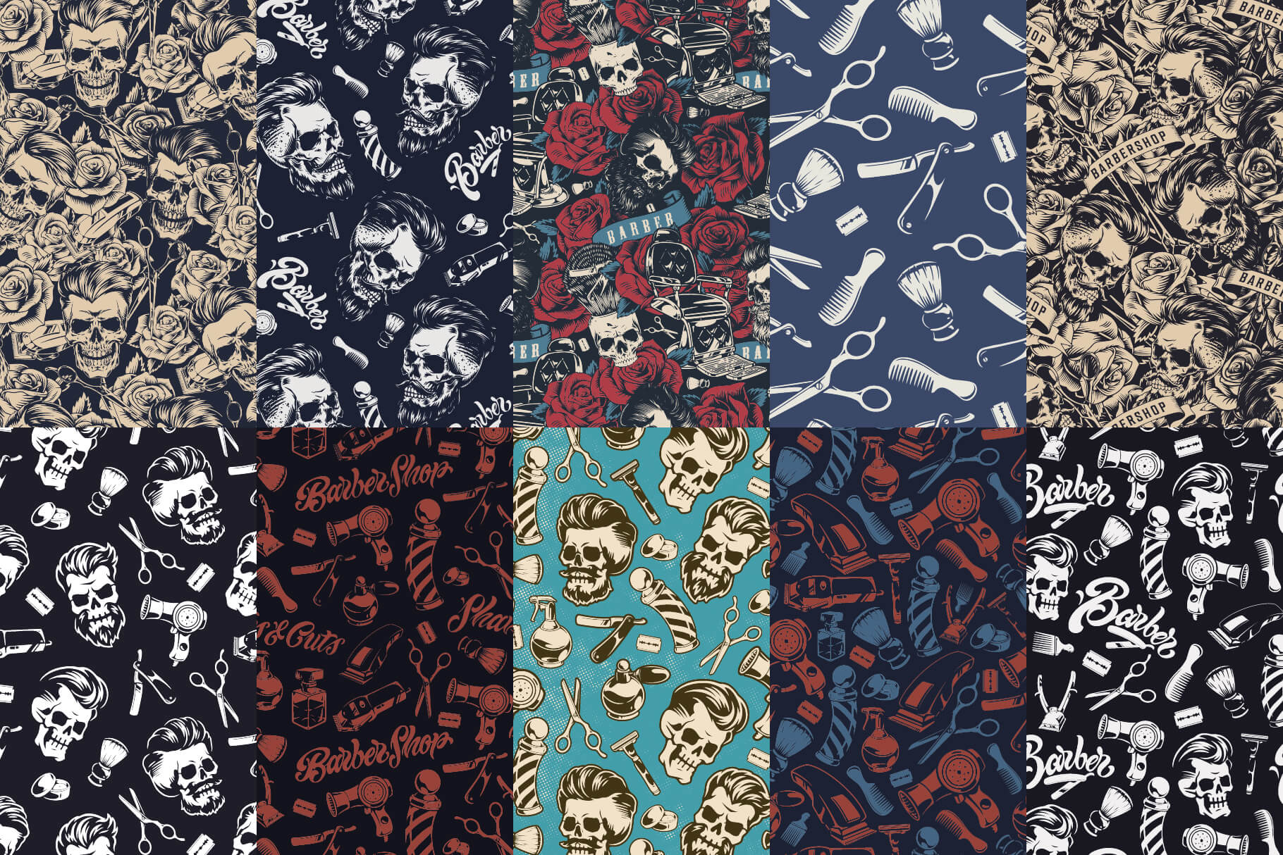 Bold Barbershop patterns – preview 3