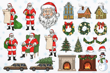 Classic Christmas Illustrations preview 1