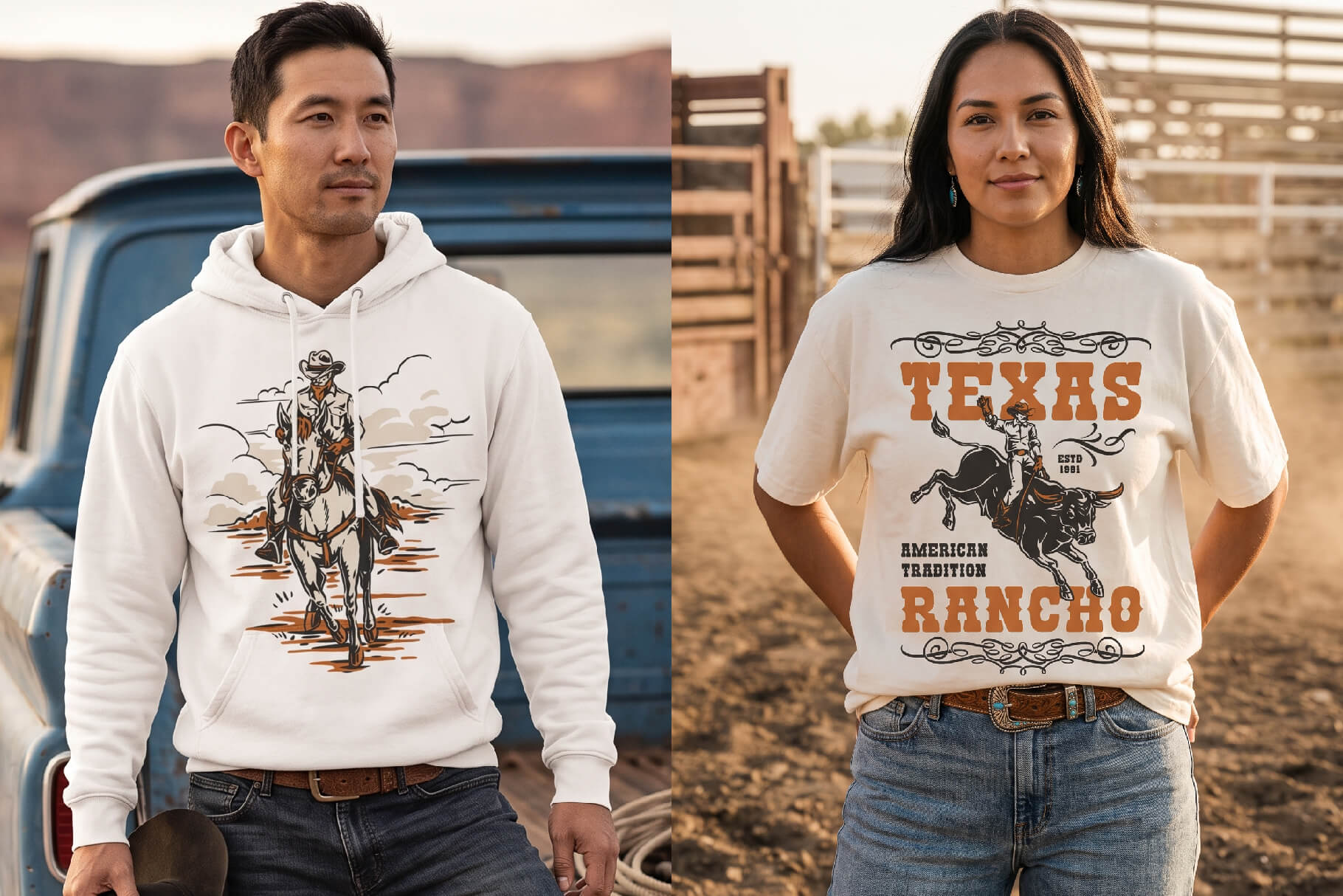 Vintage Western Illustrations preview 8