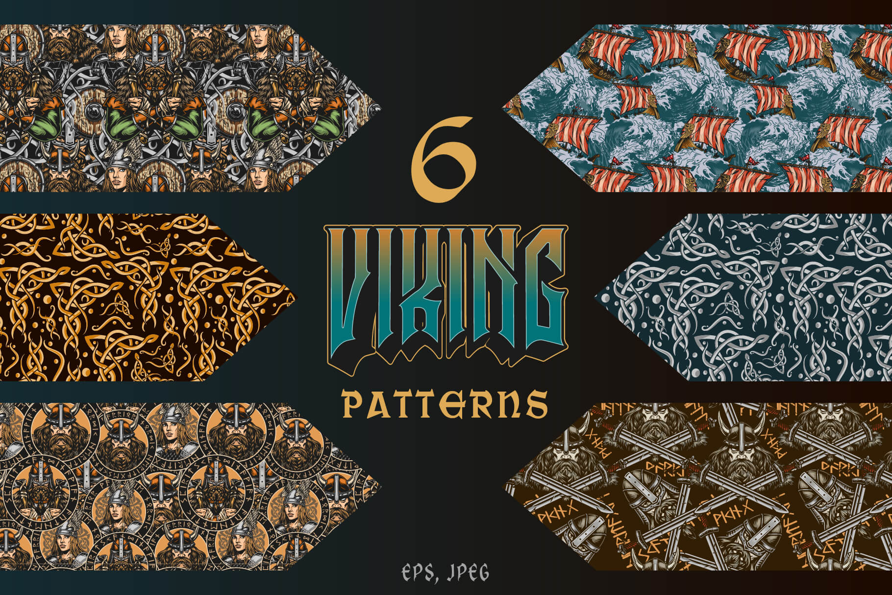 Viking Seamless Patterns (6)