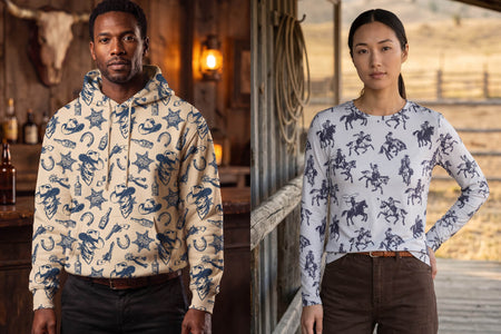 Western pattern apparel mockup preview 5