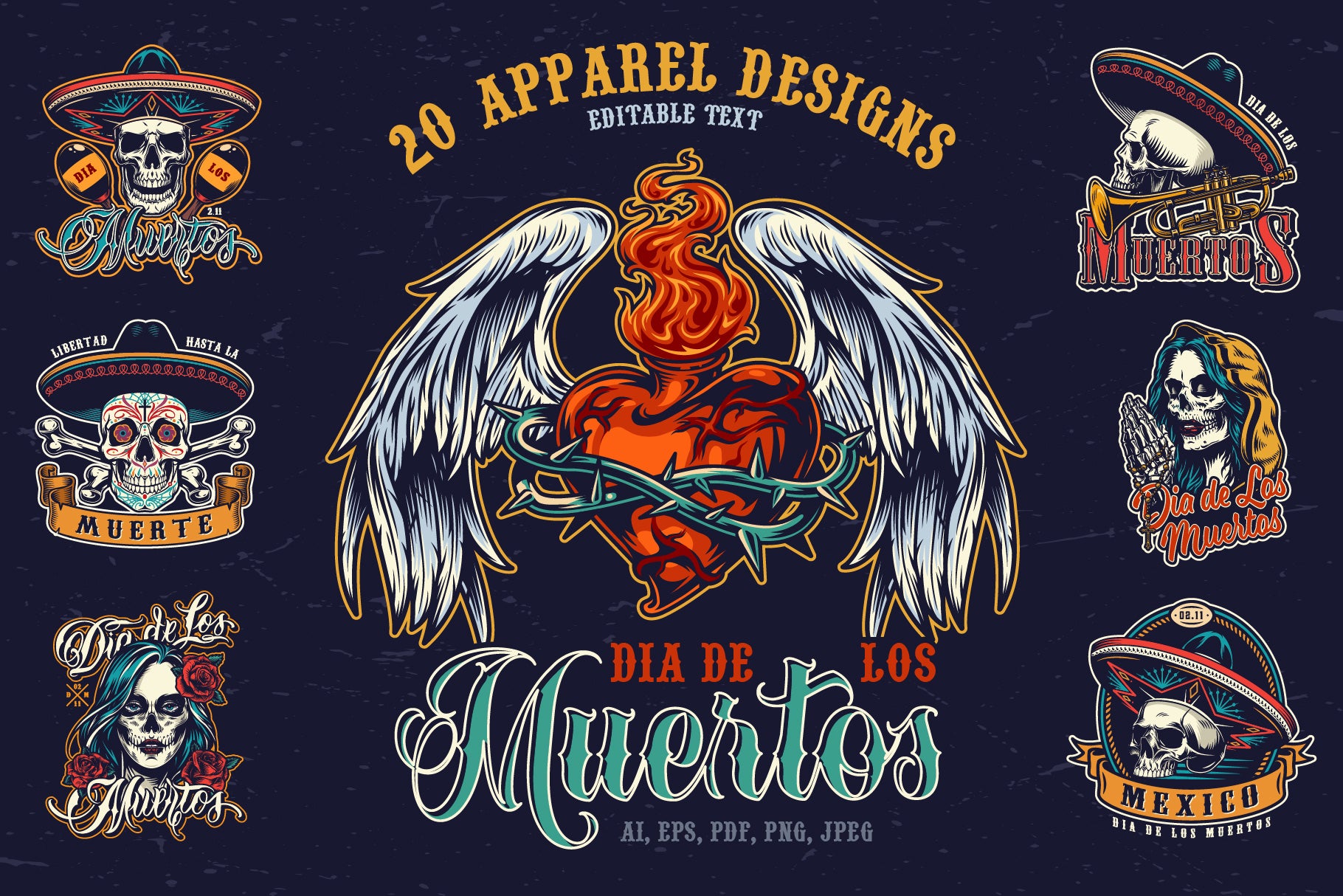 Day Of The Dead Apparel Designs (20)