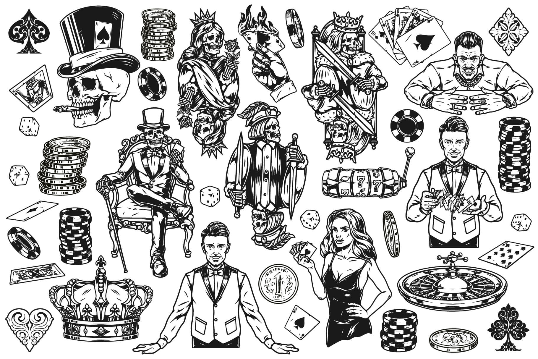 Gambling Illustrations (40)
