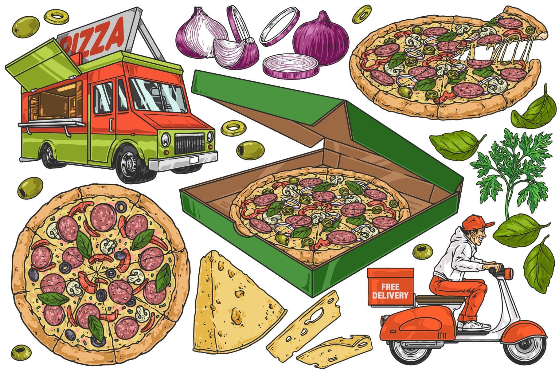 Pizza Illustrations (74)