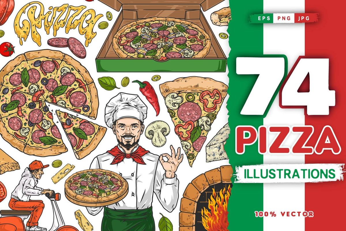 Pizza Illustrations cover