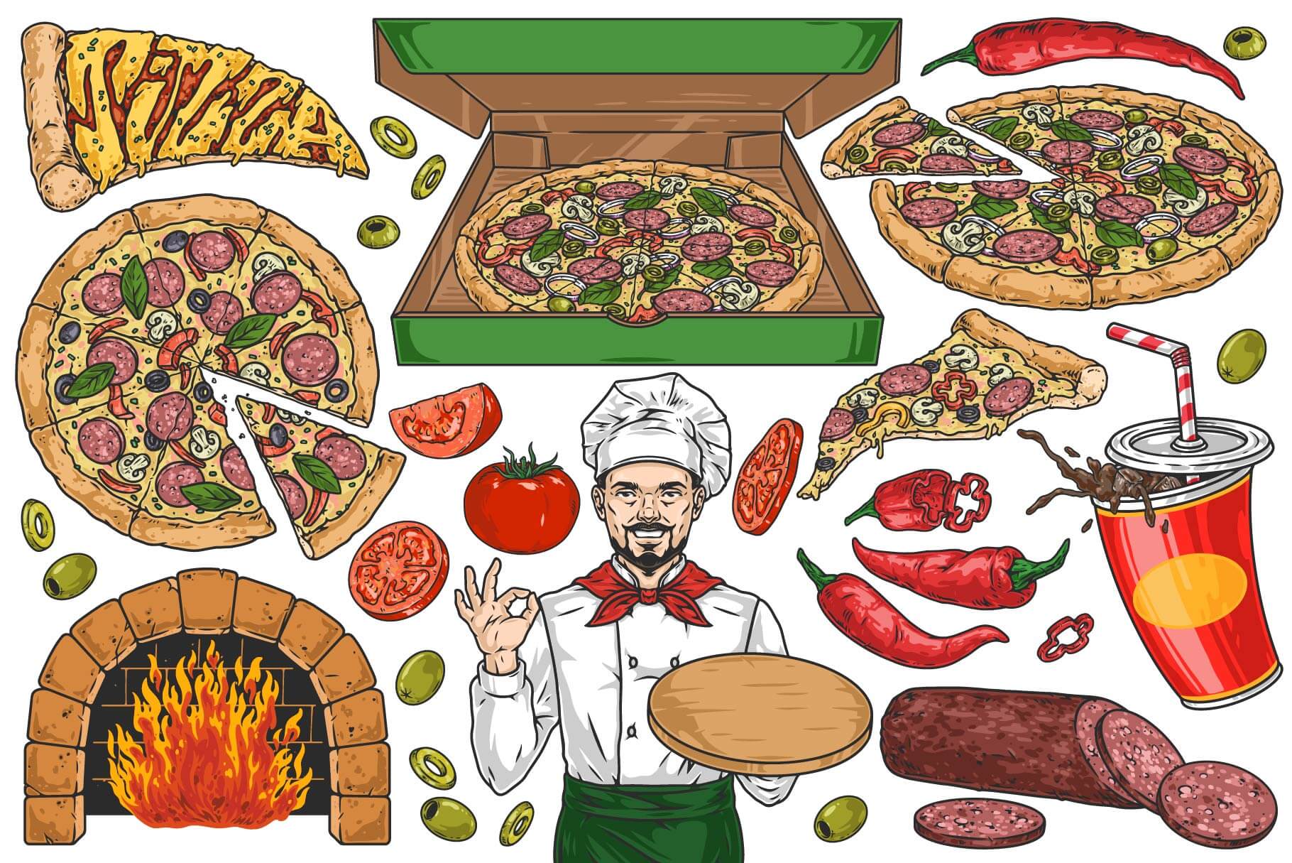 Pizza Illustrations (74)