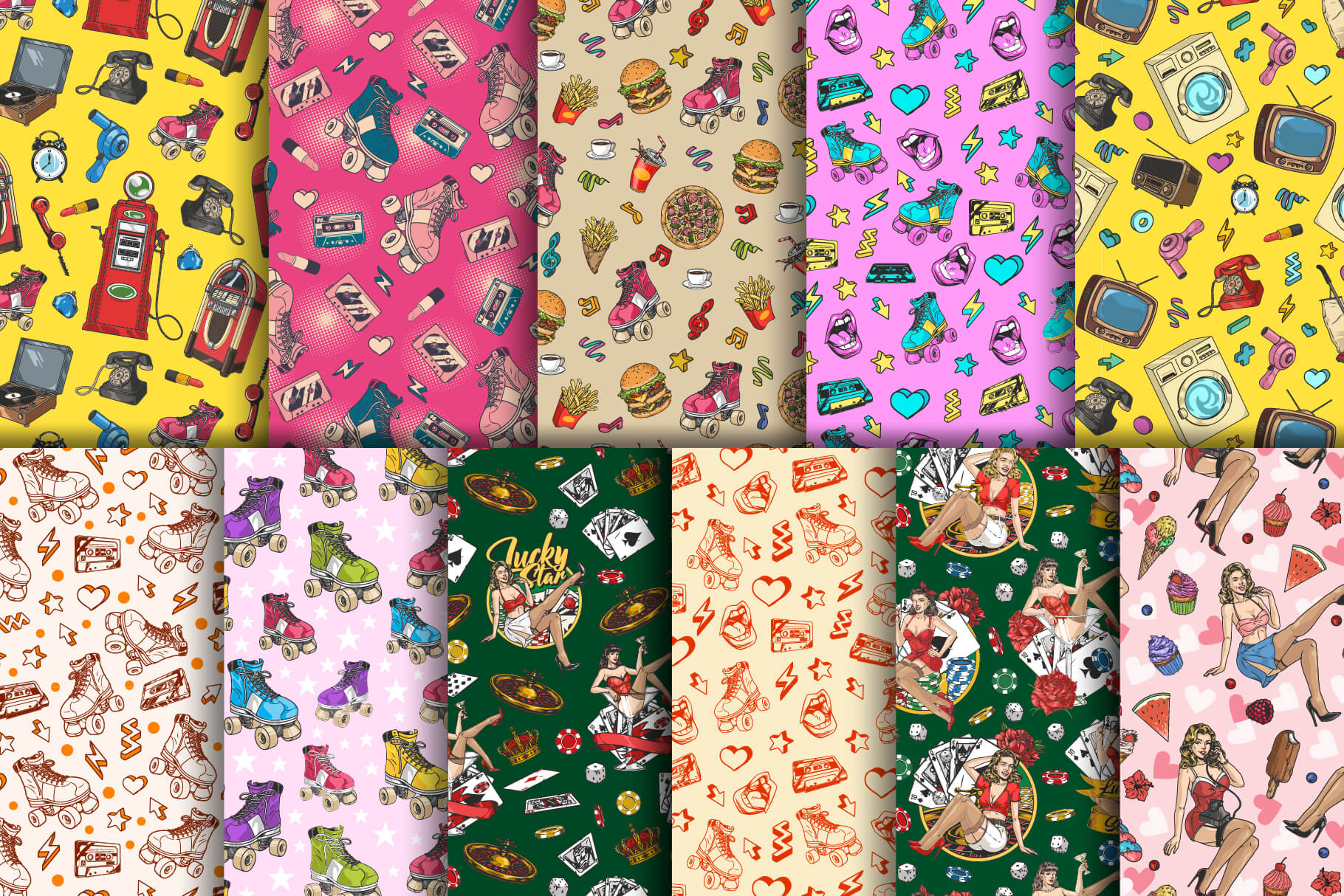 Retro Pin-Up Patterns (21)