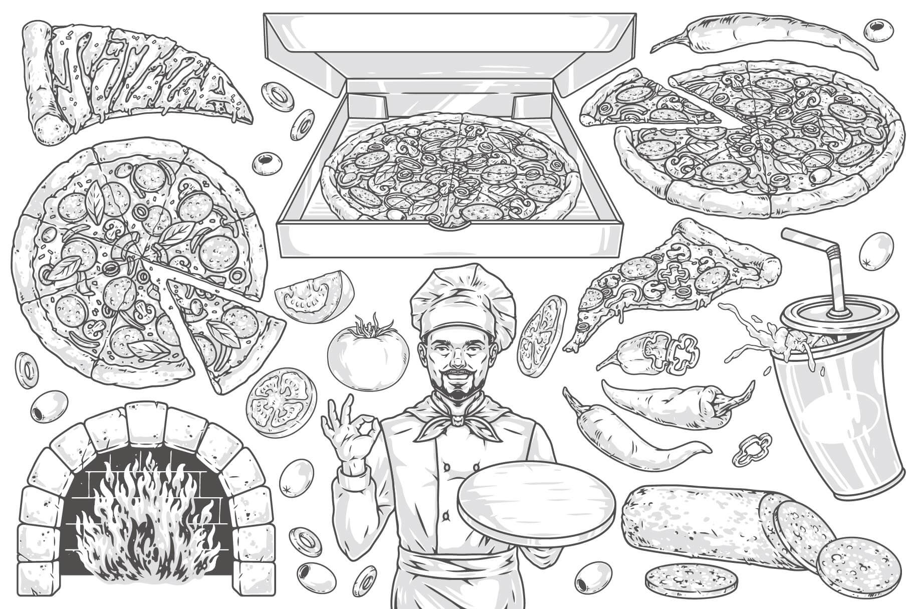 Pizza Illustrations (74)