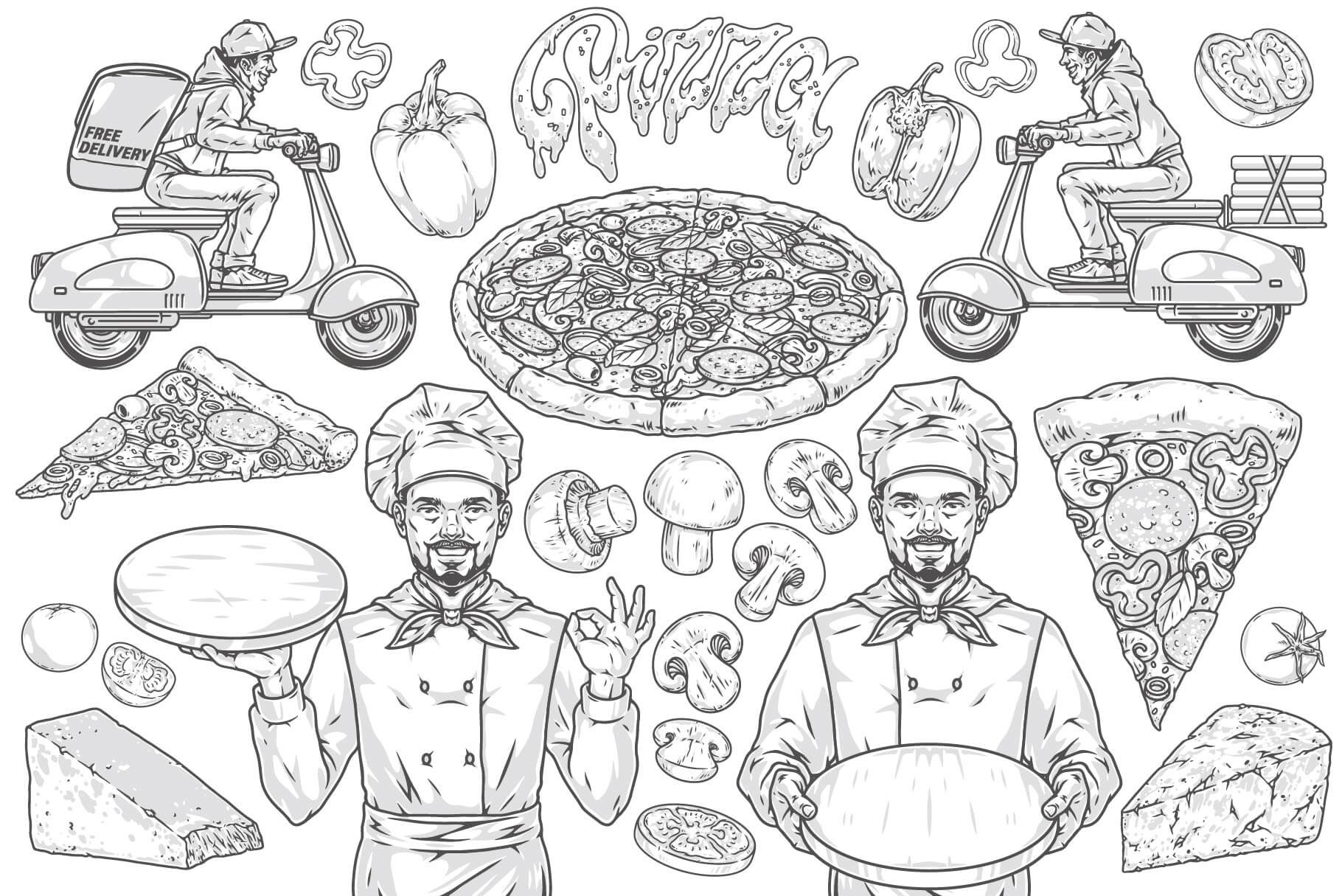 Pizza Illustrations (74)