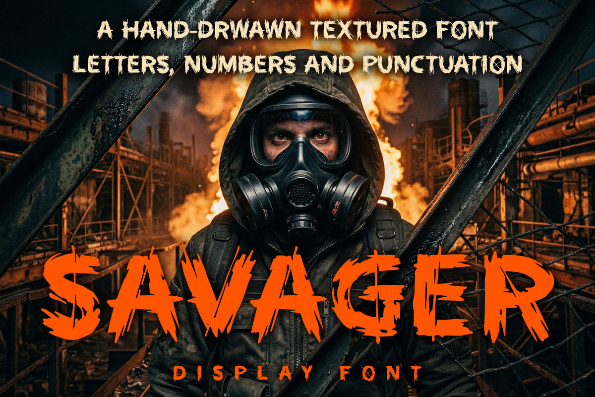 SAVAGER display font – cover