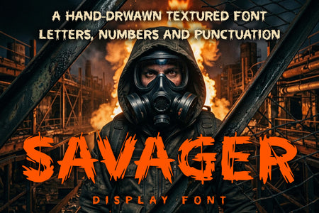 SAVAGER display font – cover