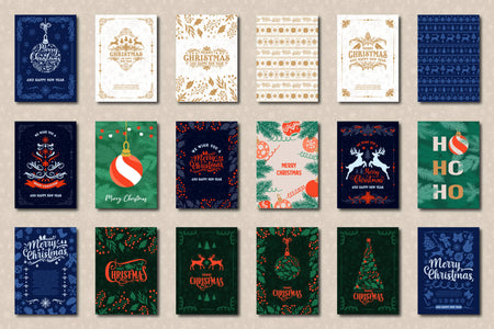 Classic Christmas Postcard Templates preview 4