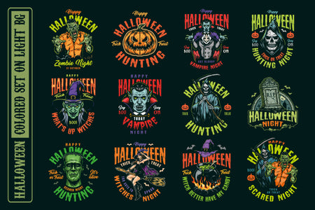 Halloween colored designs