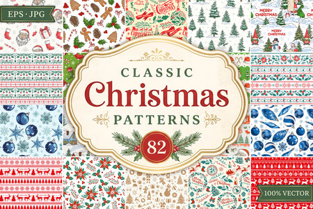 Classic Christmas patterns cover