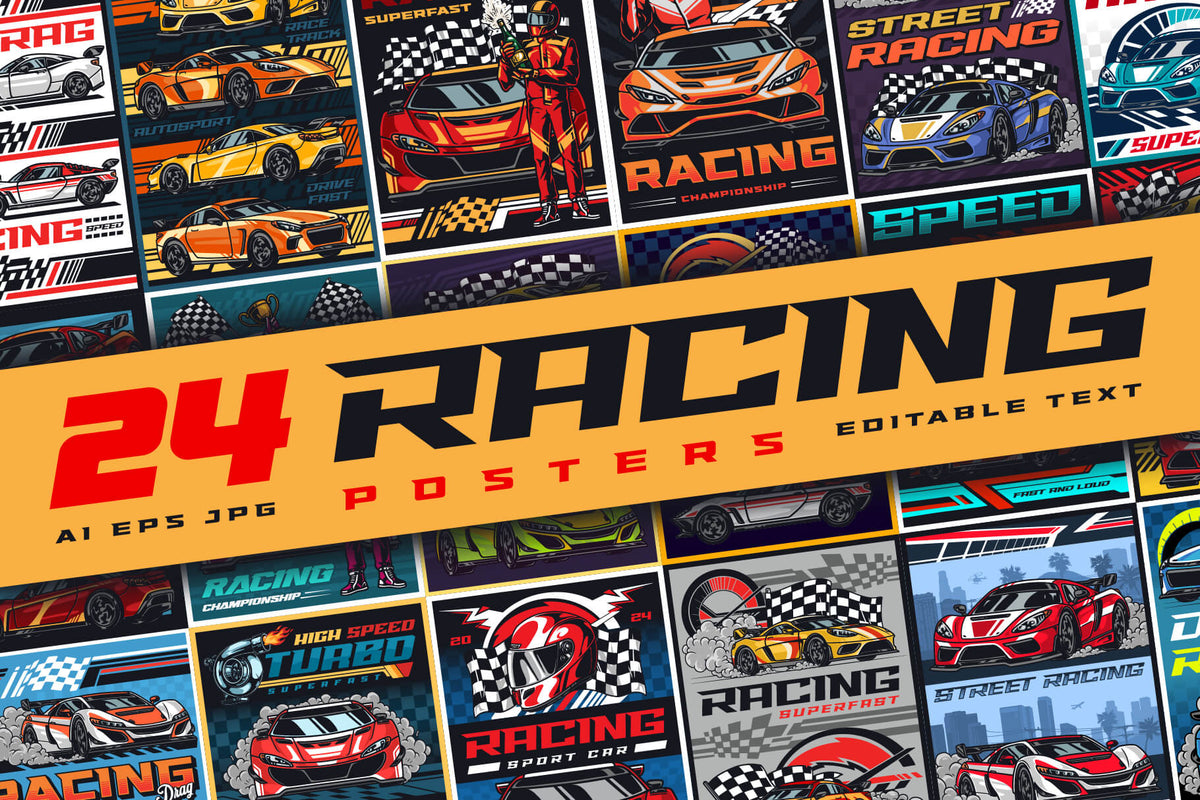 Racing Poster Designs cover