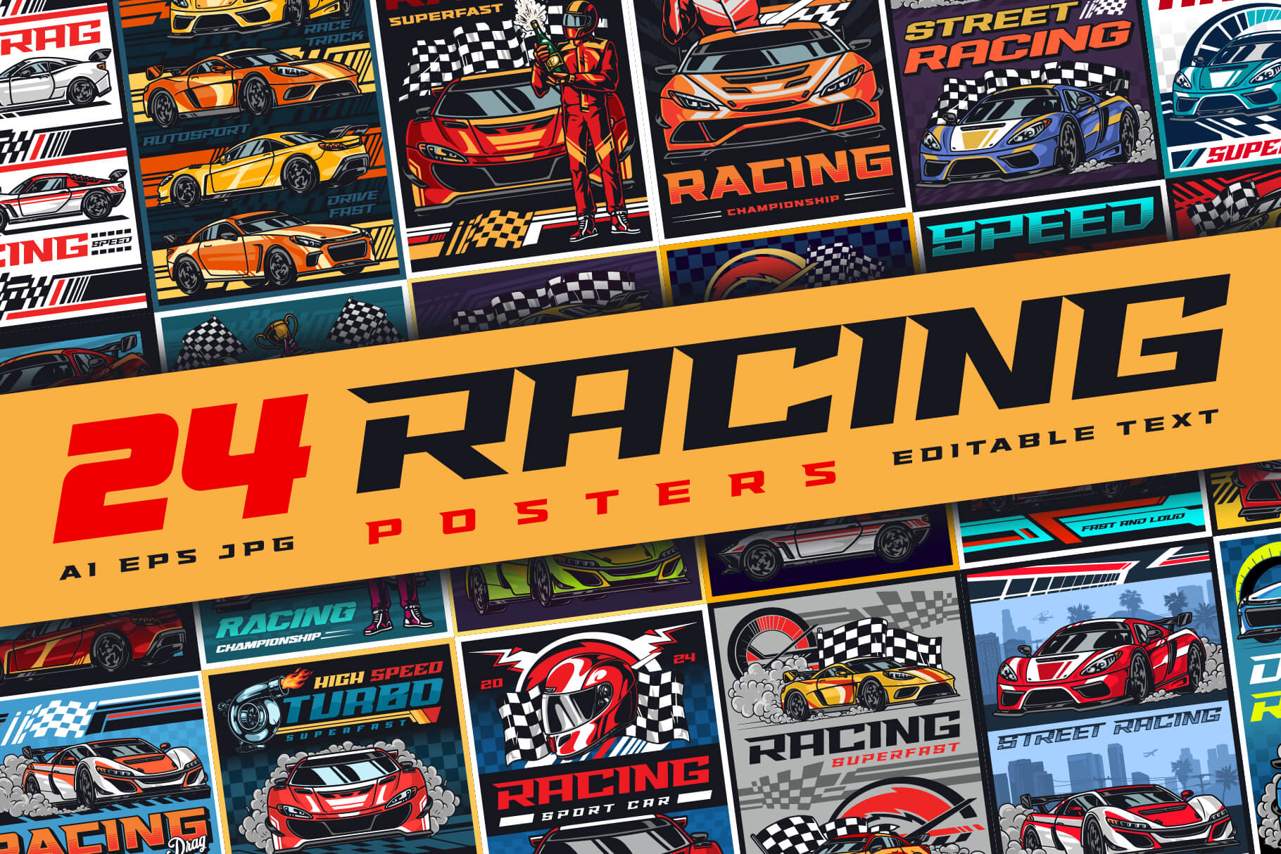 Racing Poster Designs cover