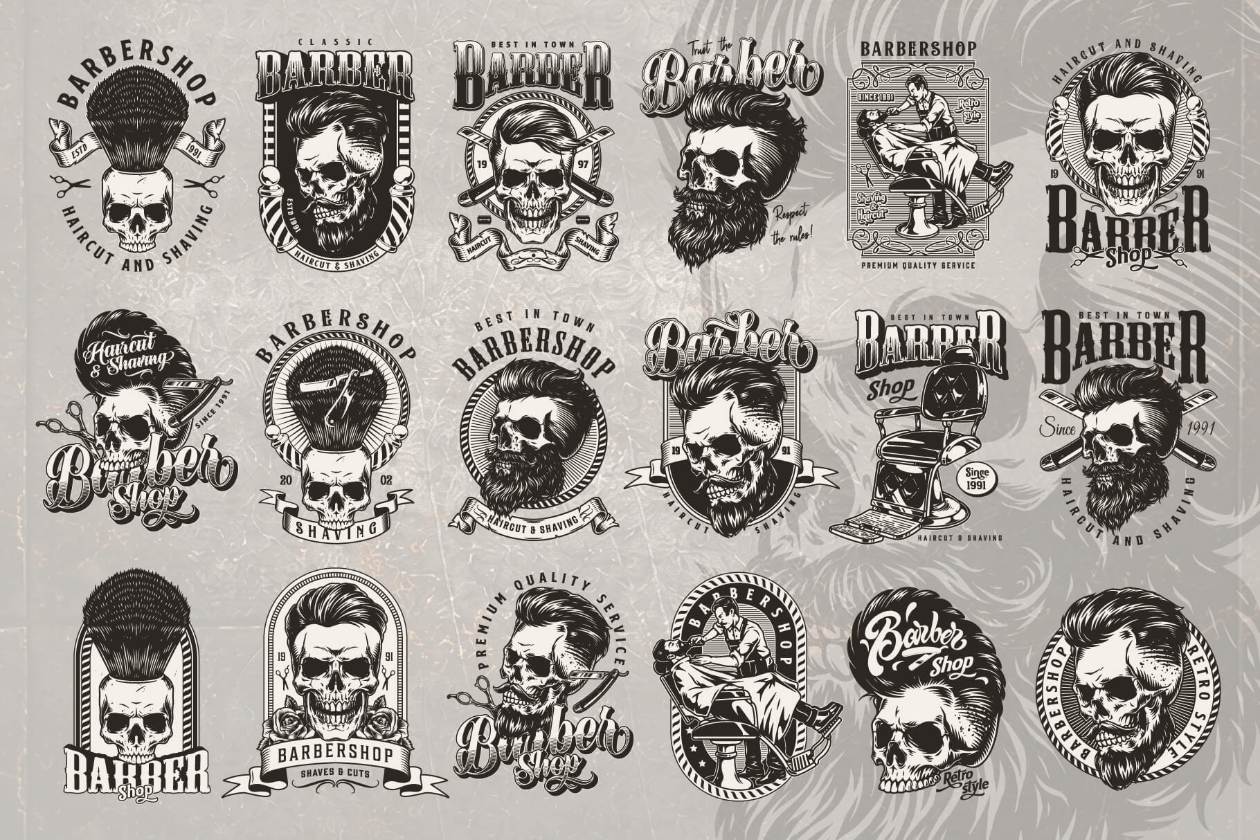 Bold Barbershop design templates – preview 2