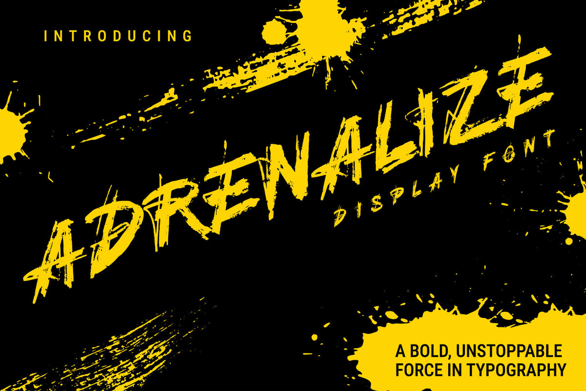 ADRENALIZE display font – cover