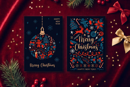Classic Christmas Postcard Templates preview 6