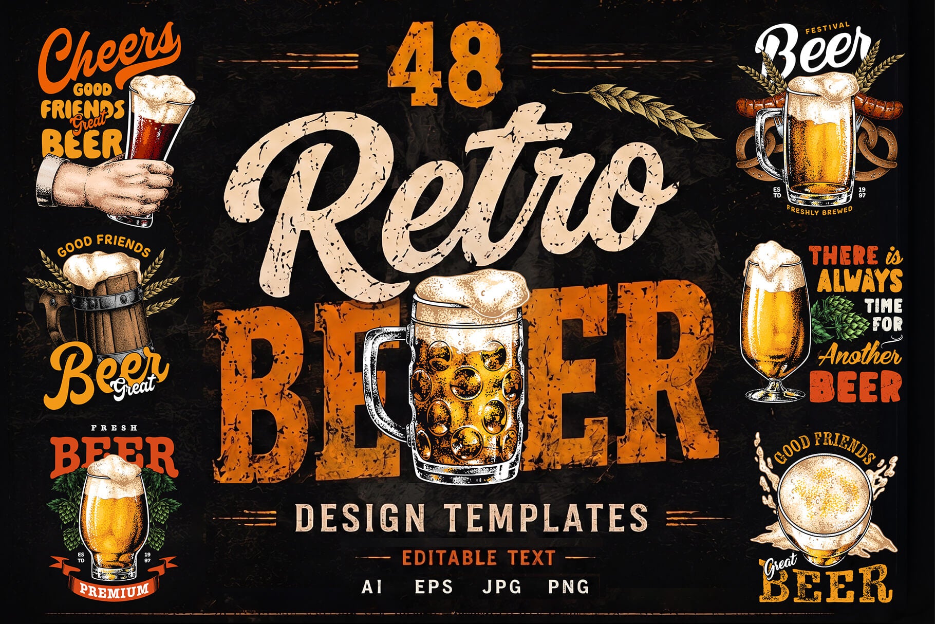 Retro Beer Design Templates (48)