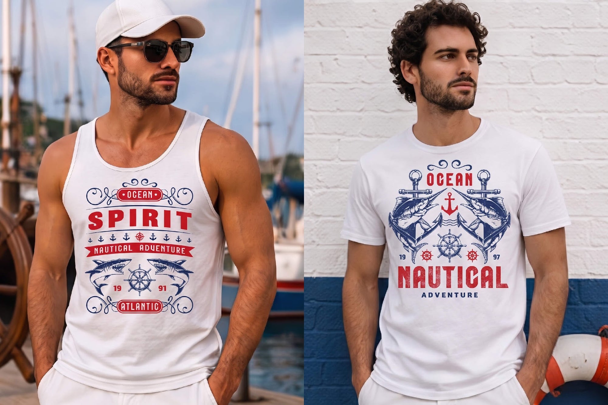 Vintage Nautical Label Design Templates (24)