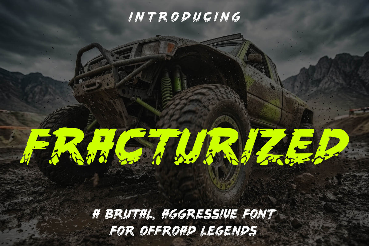 FRACTURIZED display font – cover
