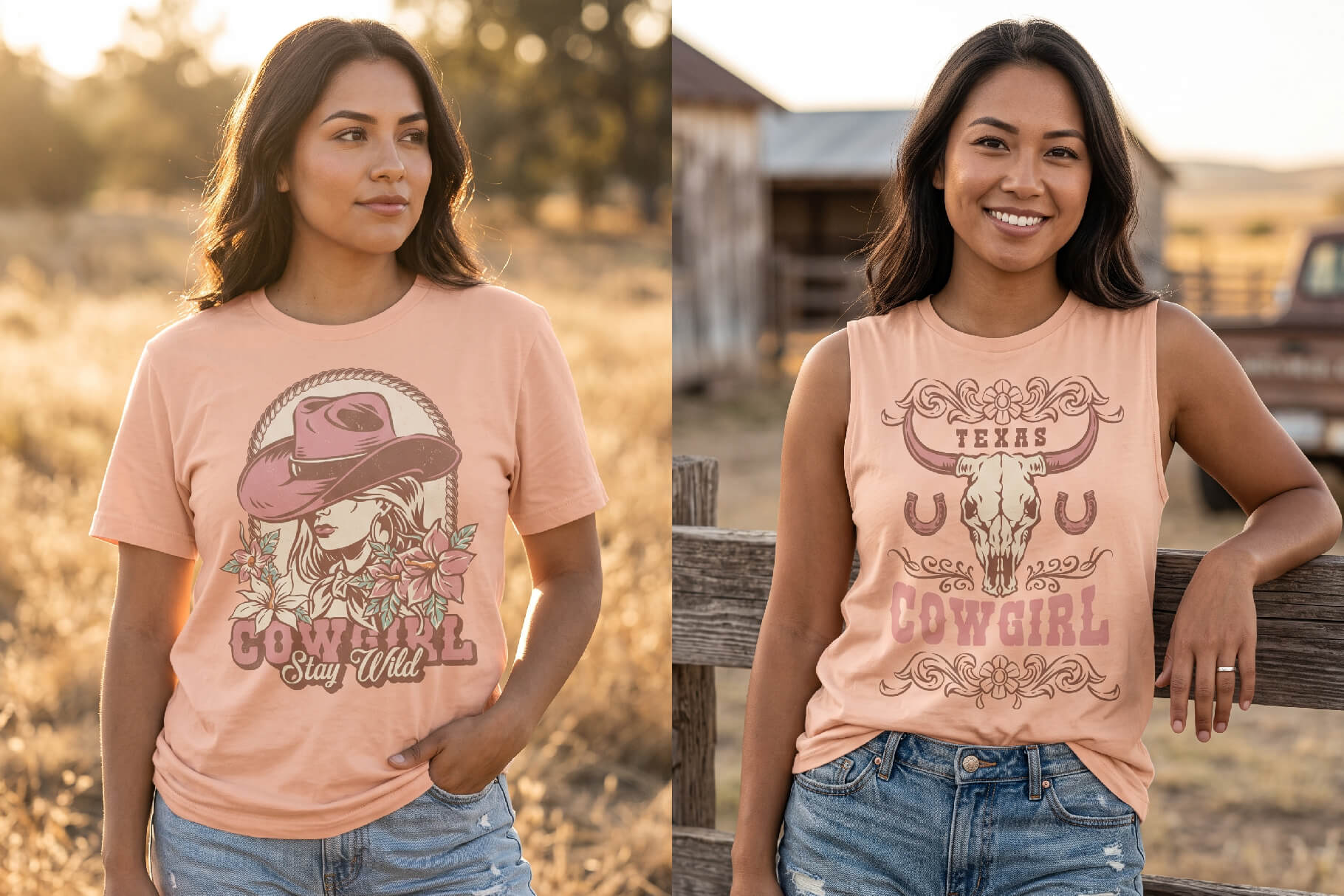 Vintage Cowgirls Illustrations (55)