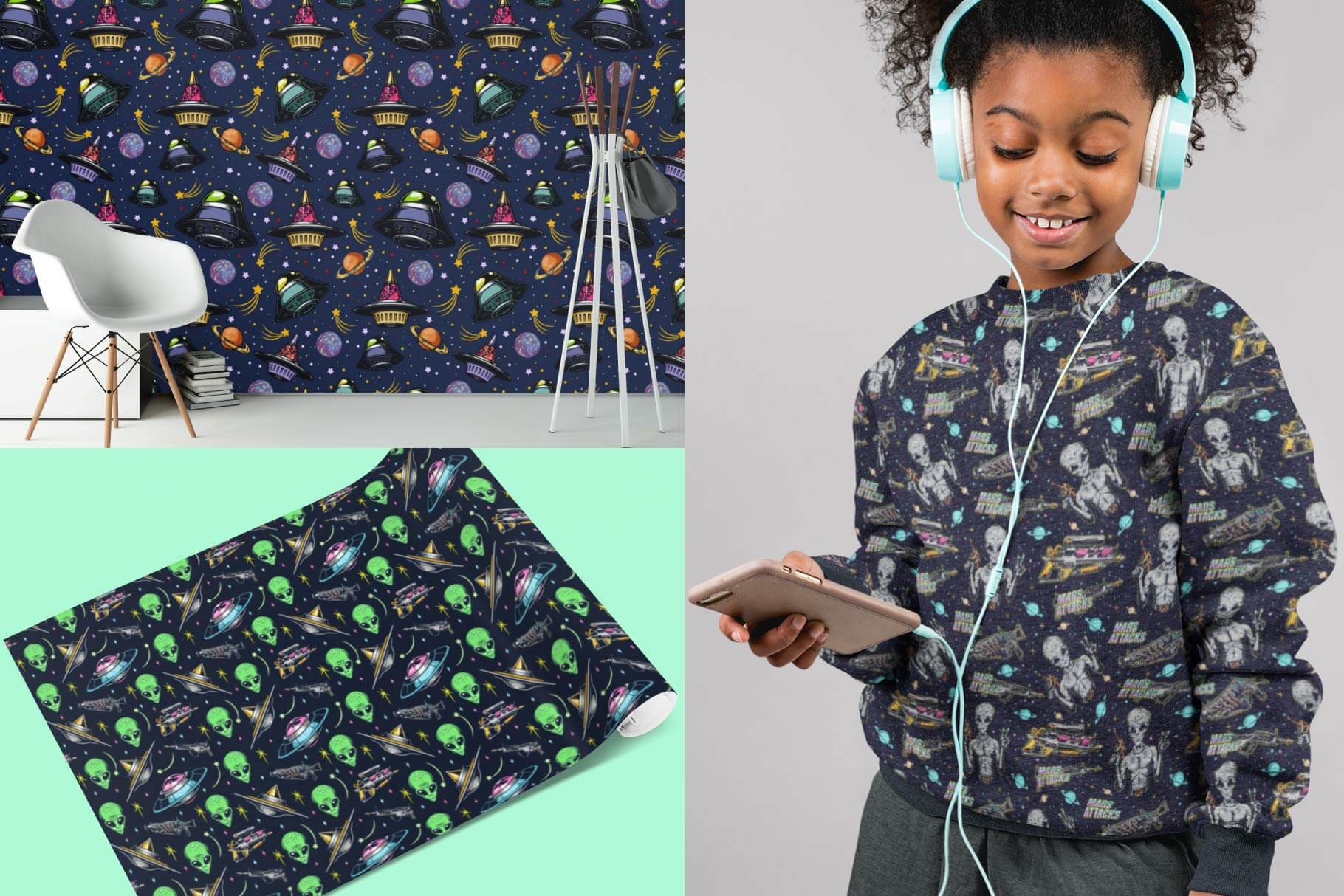 UFO Seamless Patterns (39)