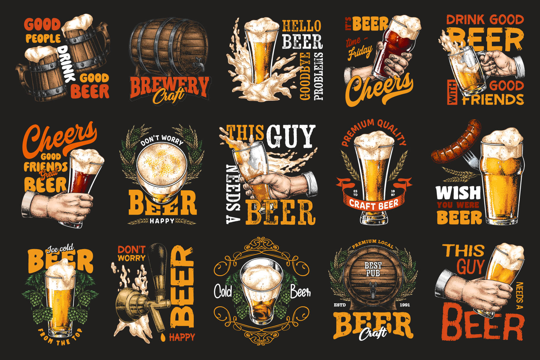 Retro Beer Design Templates (48)