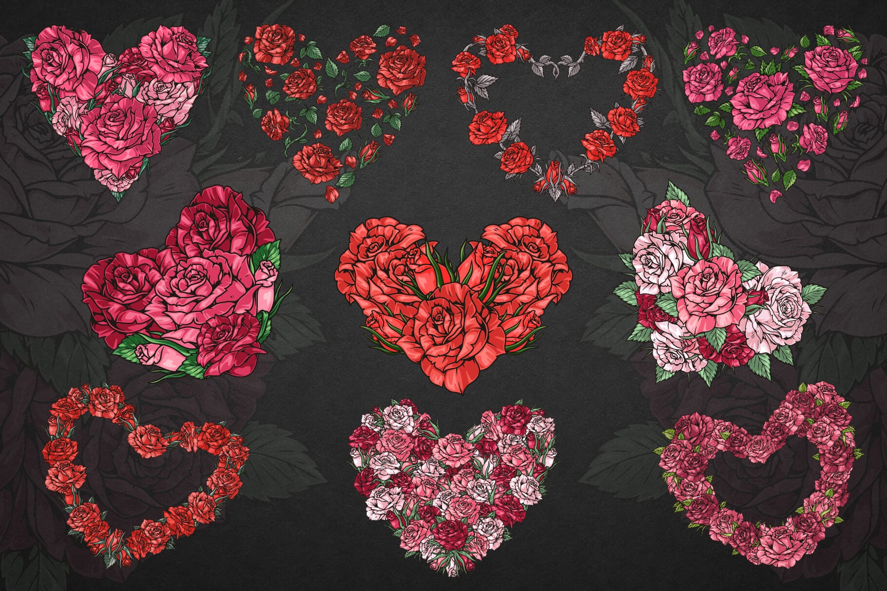 Roses Floral Illustrations (96)