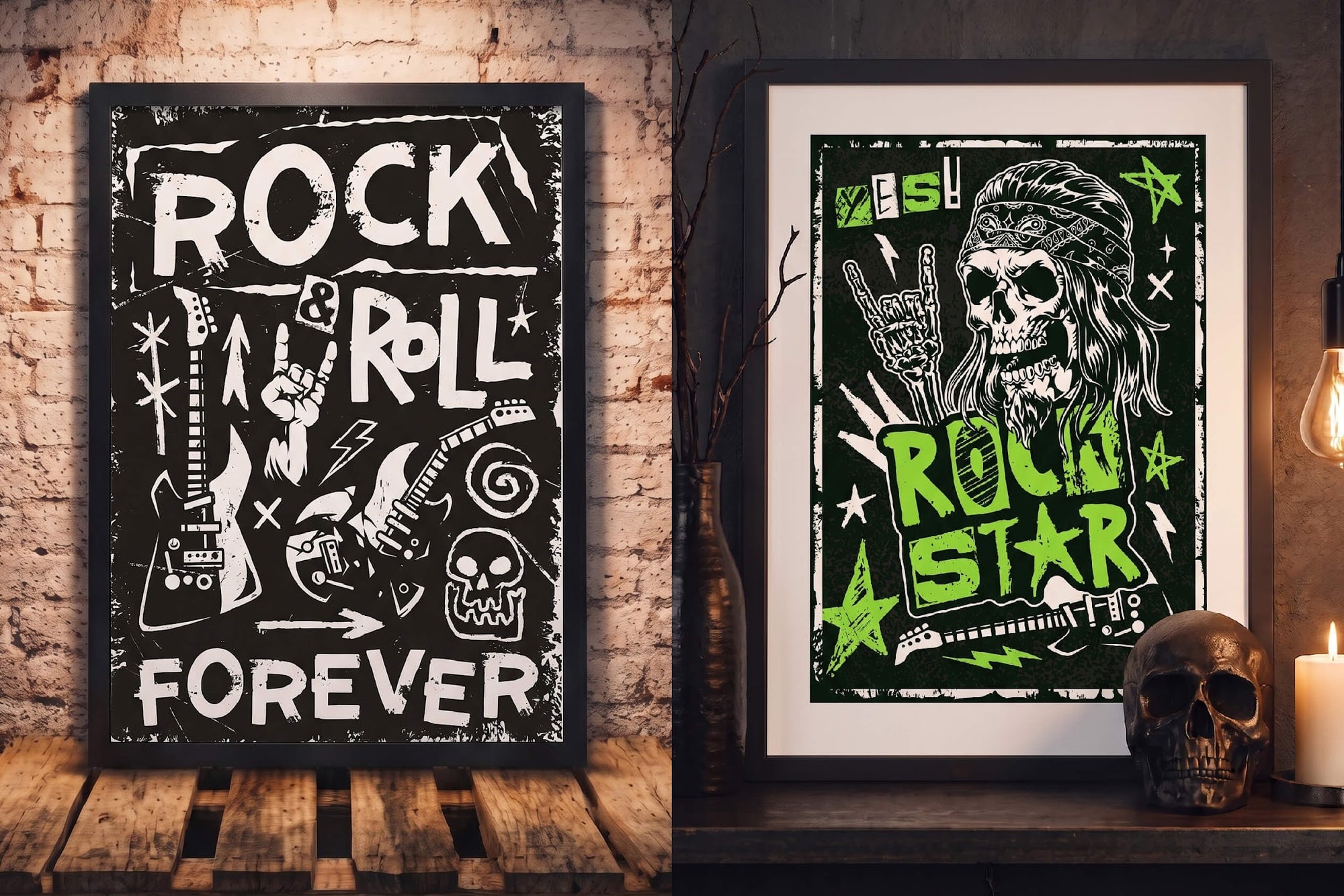 Rock Music – Editable Vector Posters (24)