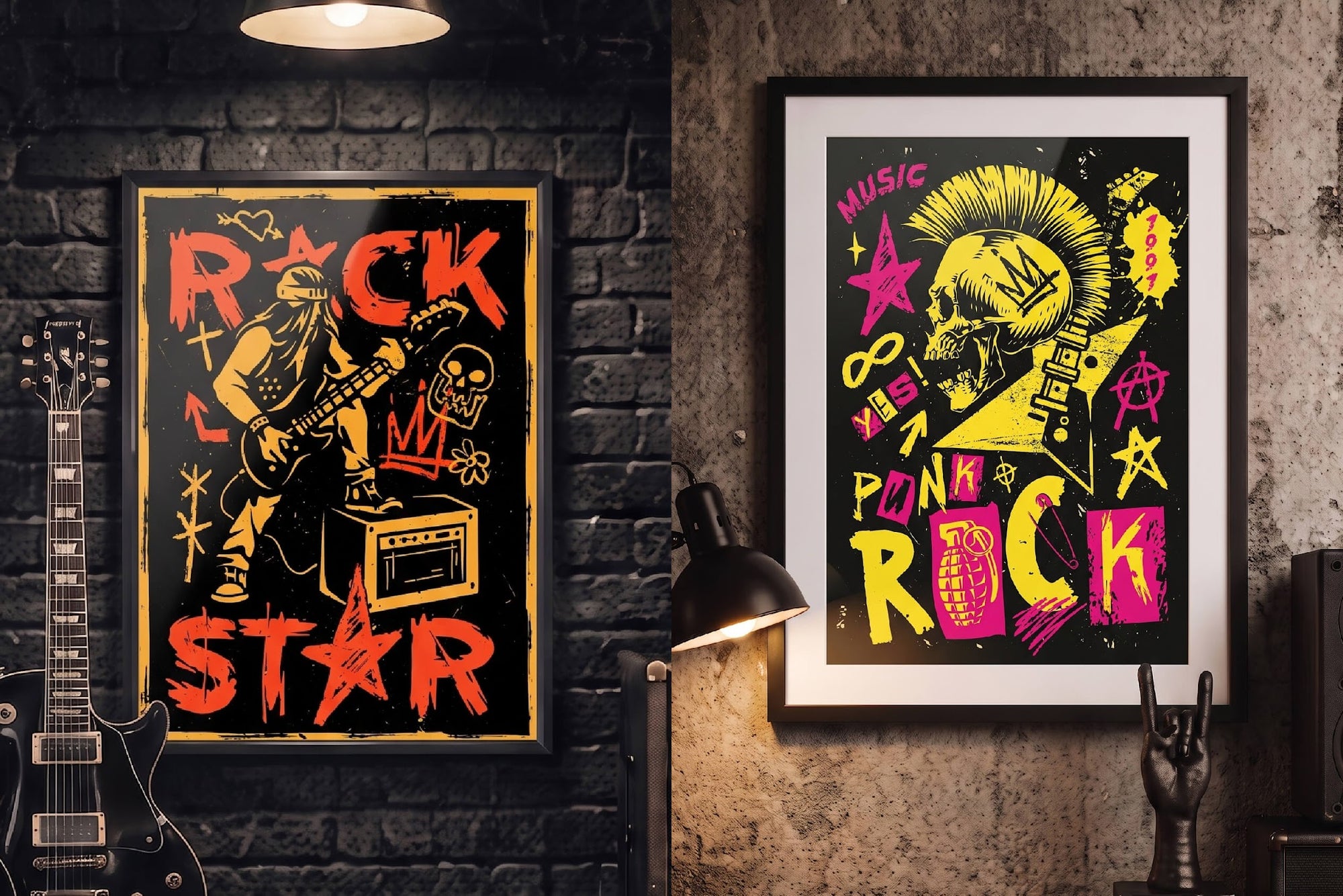 Rock Music – Editable Vector Posters (24)