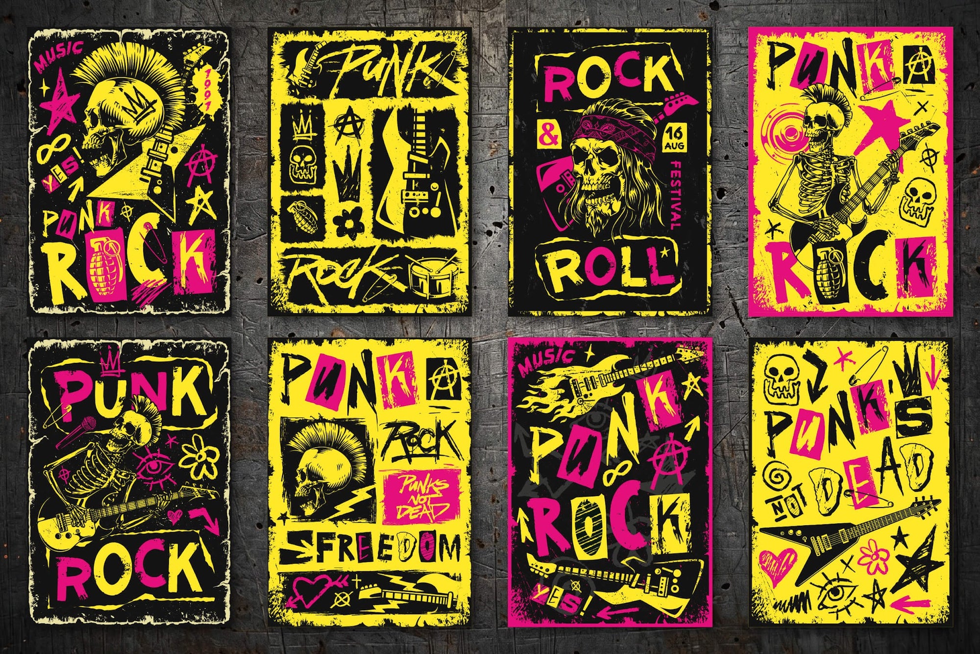 Rock Music – Editable Vector Posters (24)