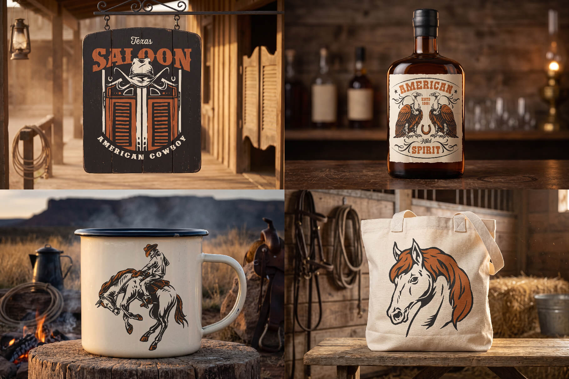 Vintage Western Illustrations preview 11