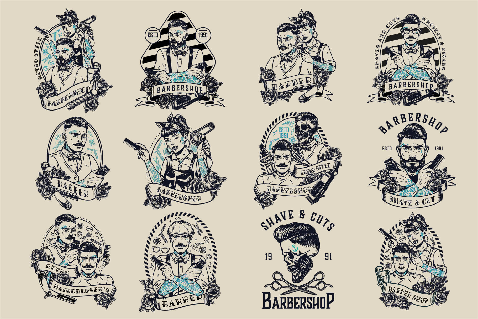 Barbershop Design Templates (45)