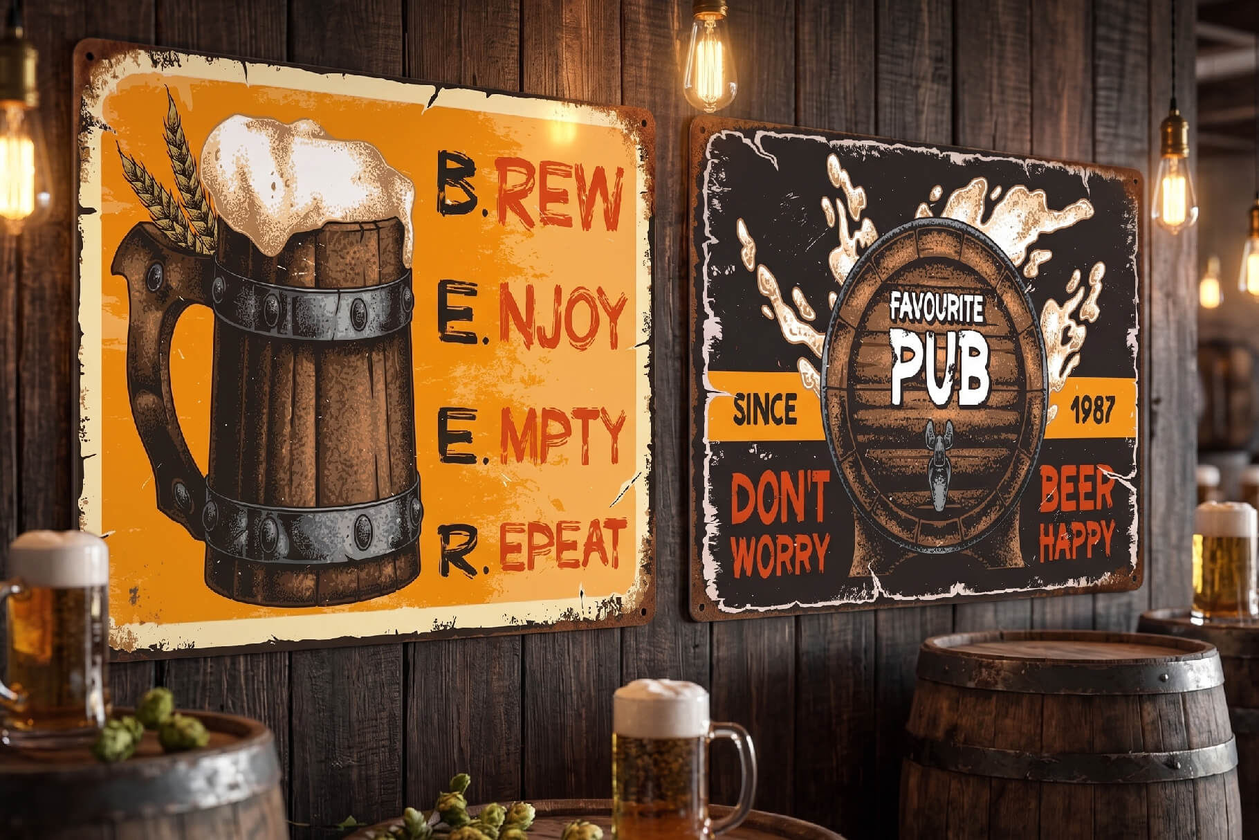 Retro Beer Signs With Quotes (20)