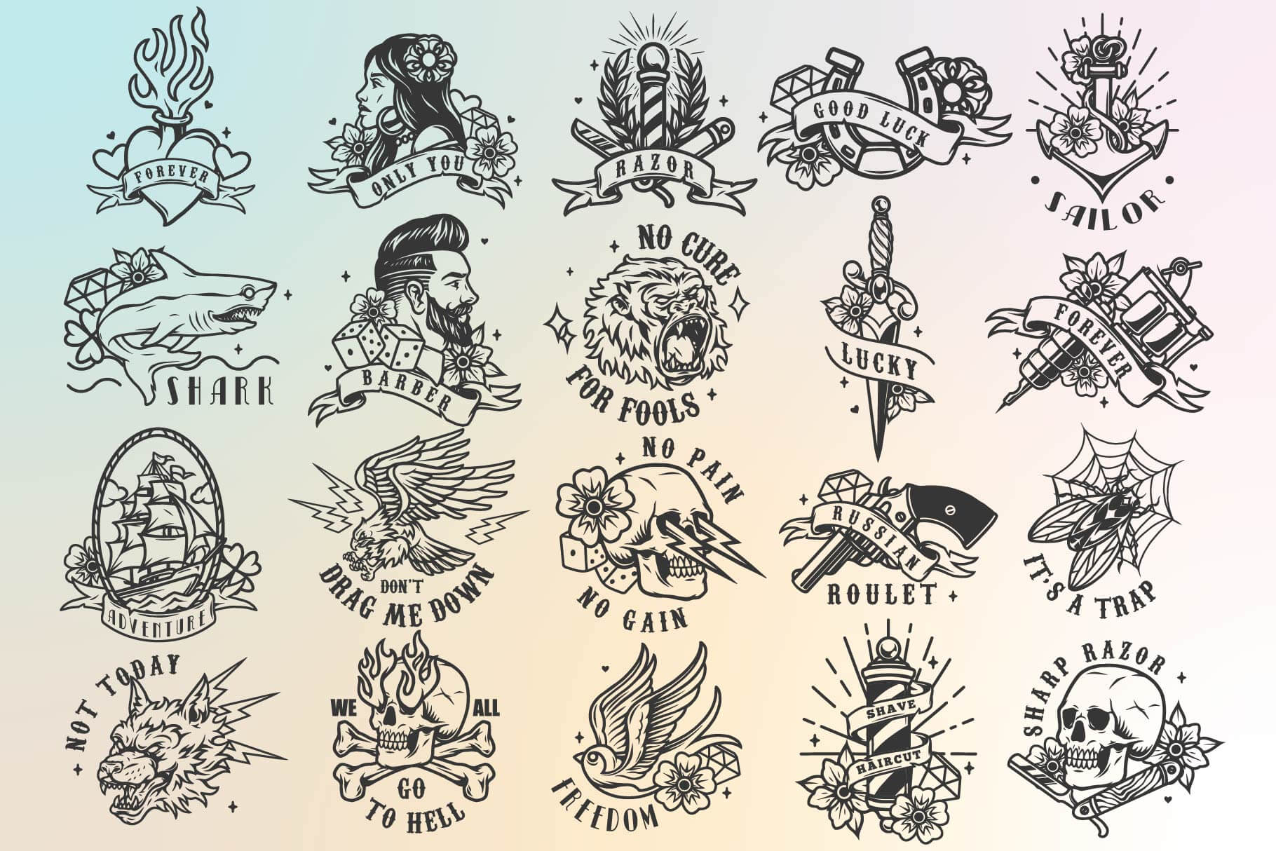 Classic Tattoo Design Templates (20)