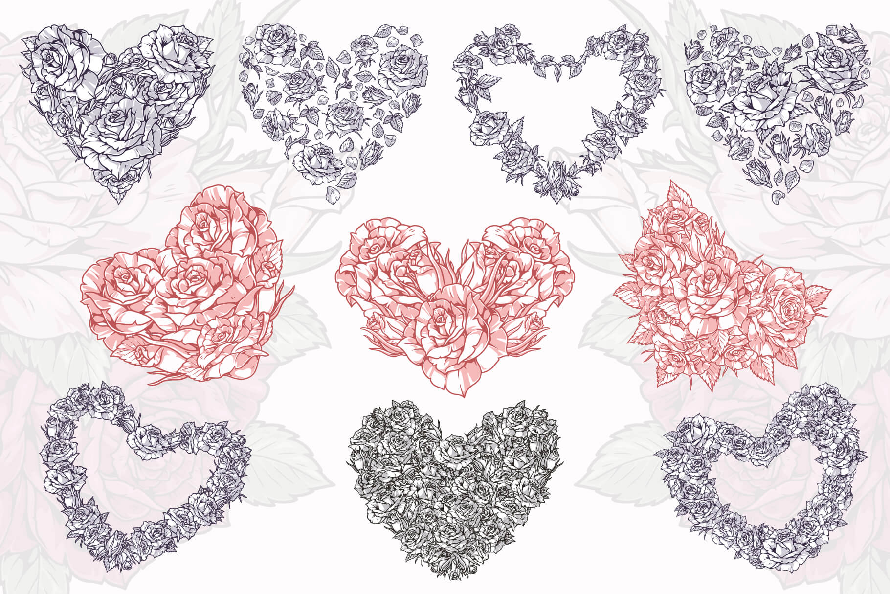 Roses Floral Illustrations (96)