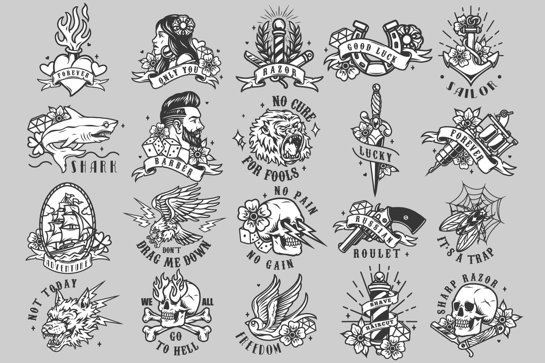 Classic Tattoo Design Templates (20)