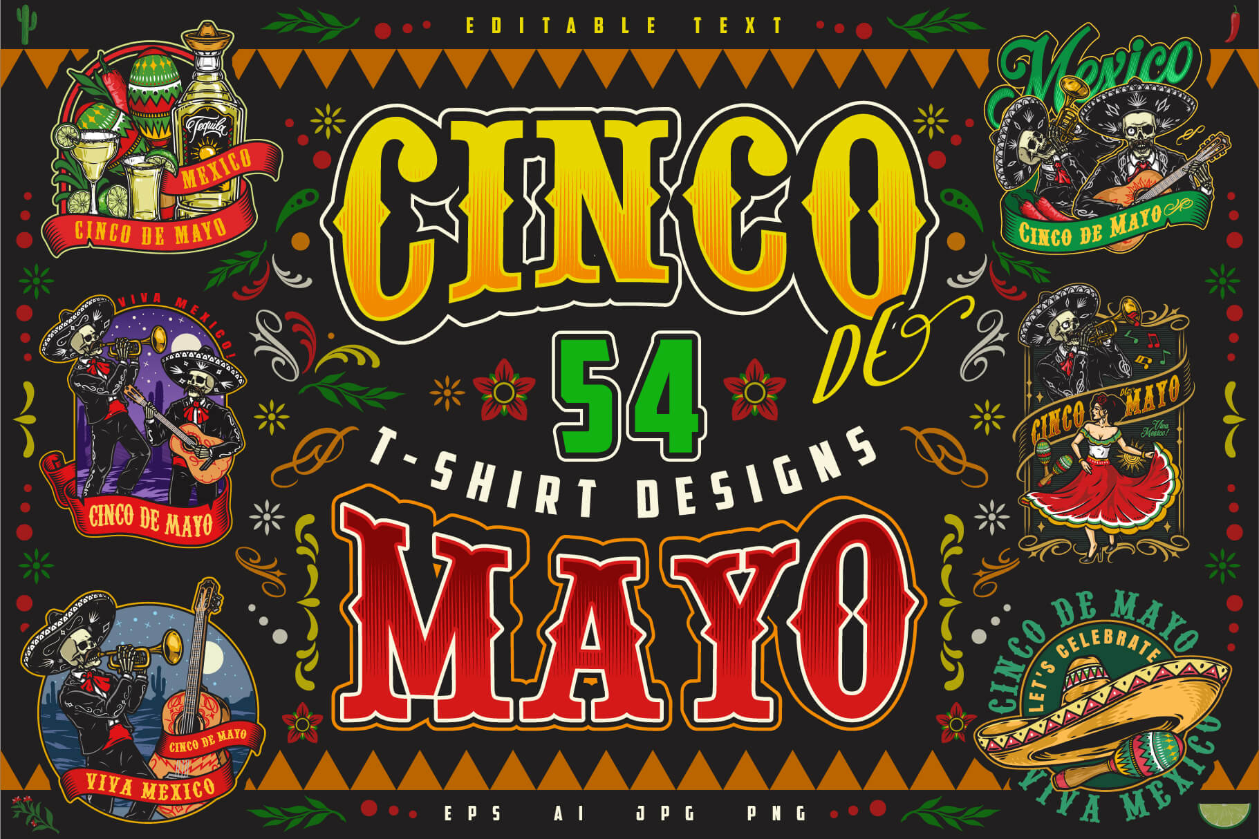 Cinco de Mayo Design Templates Bundle (54)