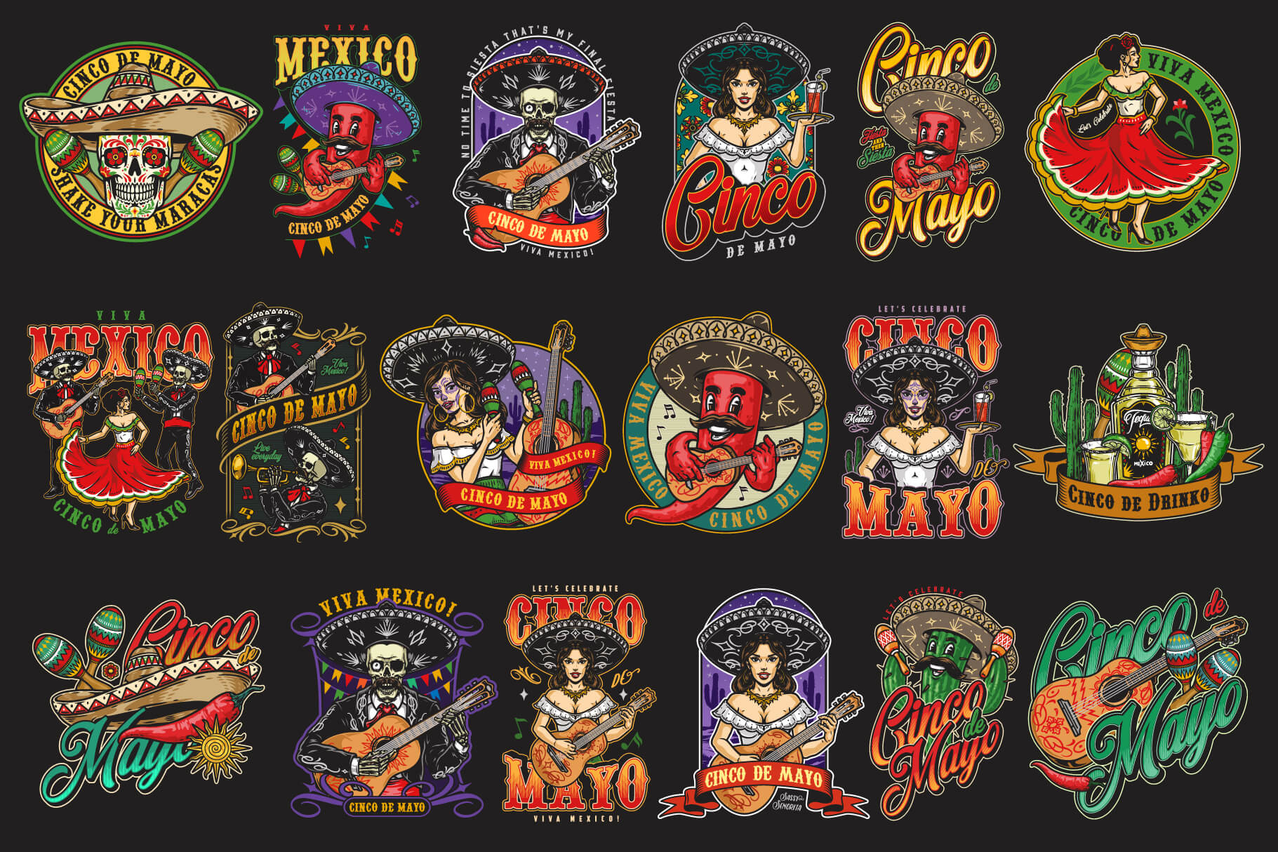 Cinco de Mayo Design Templates Bundle (54)