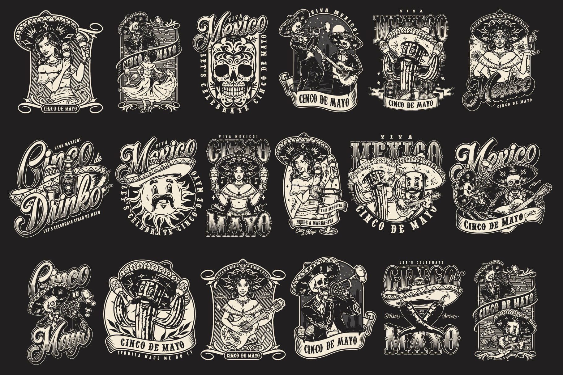 Cinco de Mayo Design Templates Bundle (54)