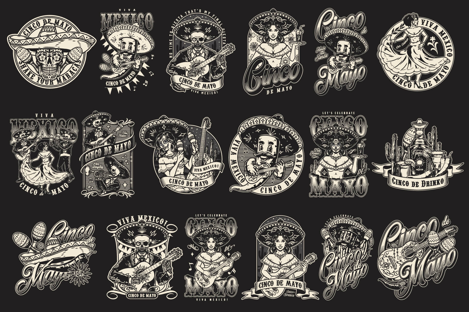 Cinco de Mayo Design Templates Bundle (54)