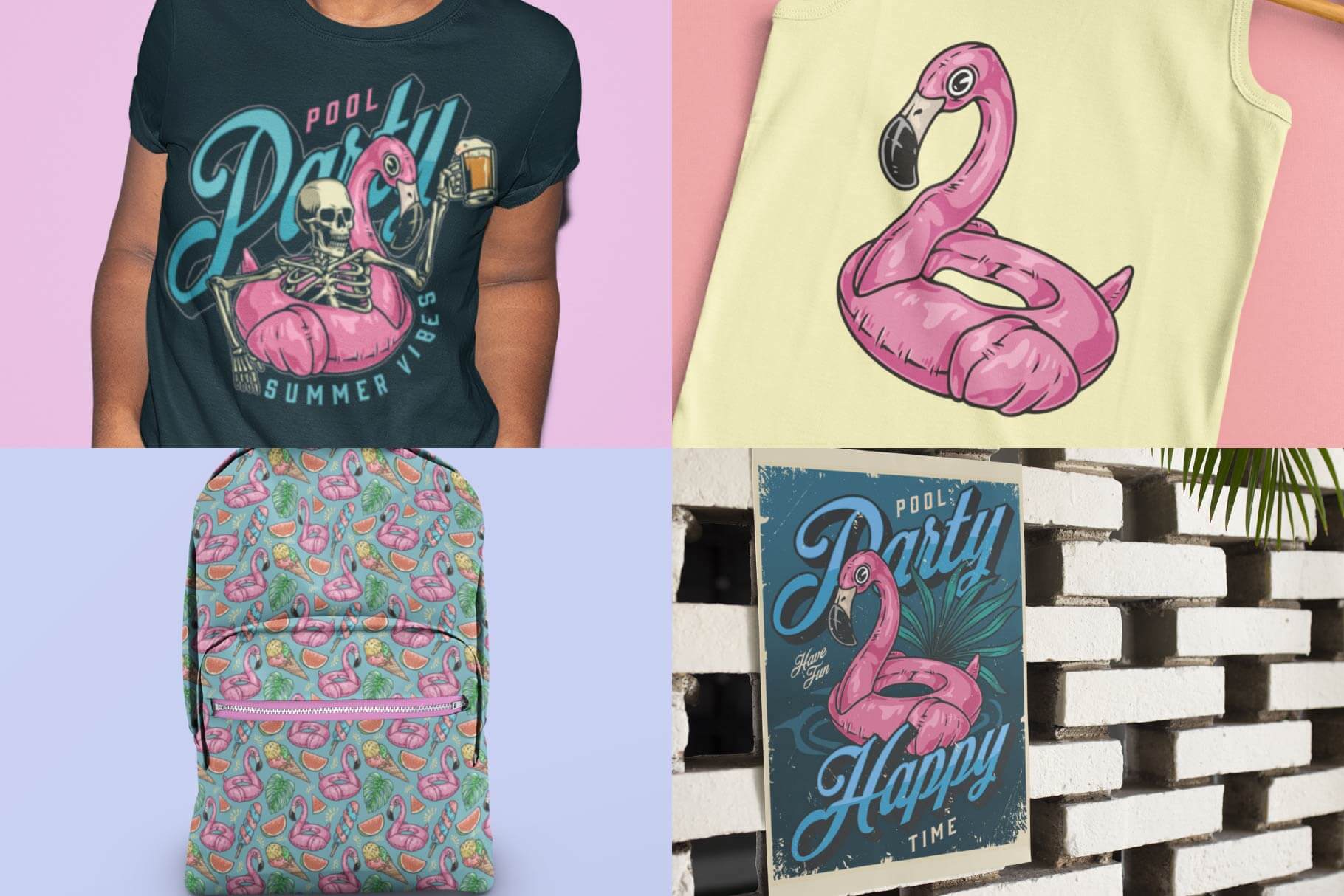 Summer Party Illustrations – Beach Graphics Set (22)