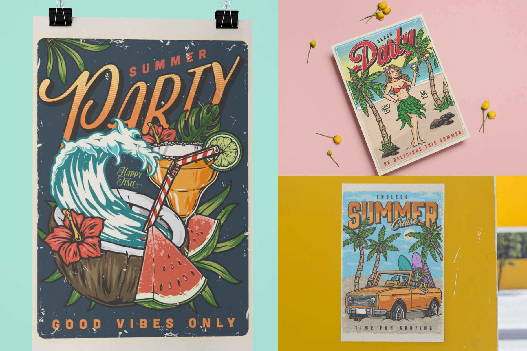 Summer Party – Editable Vector Posters (64)