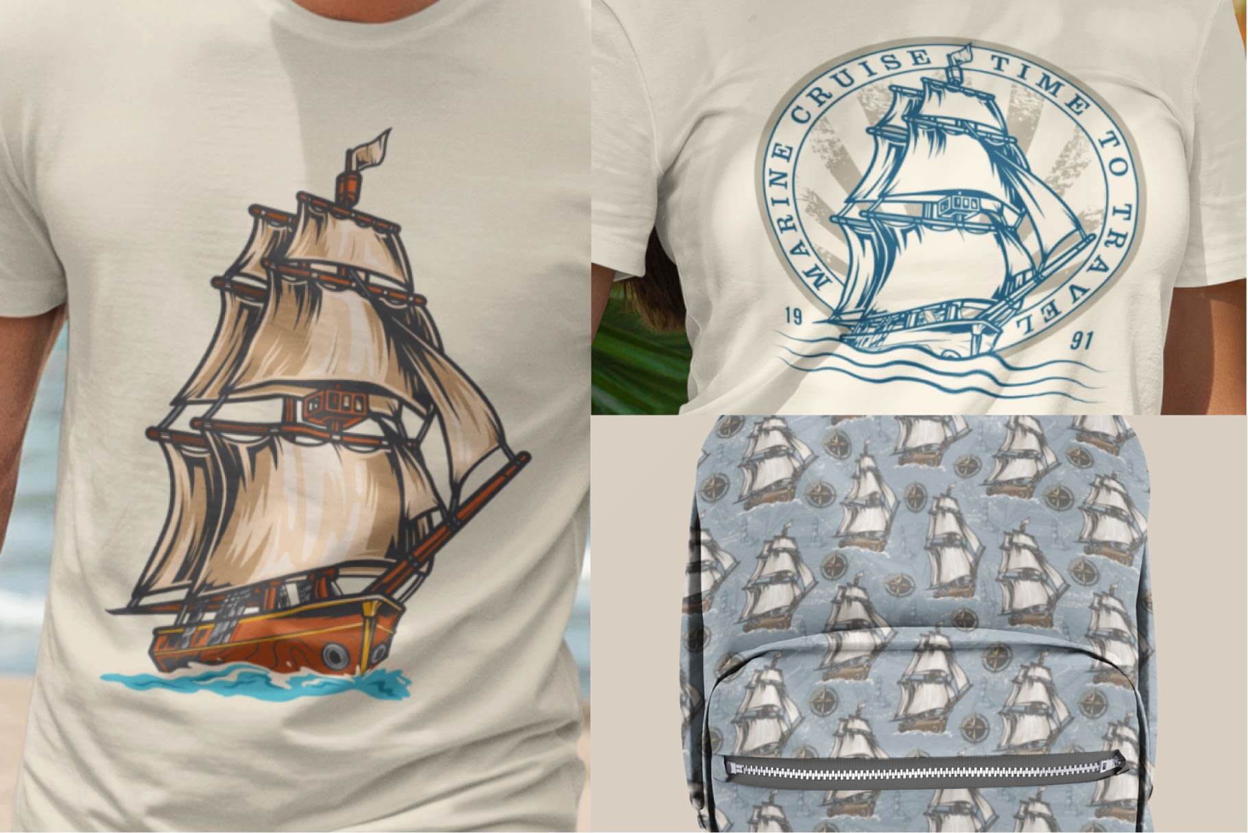 Ocean & Sea – Vector Illustrations Bundle (50)
