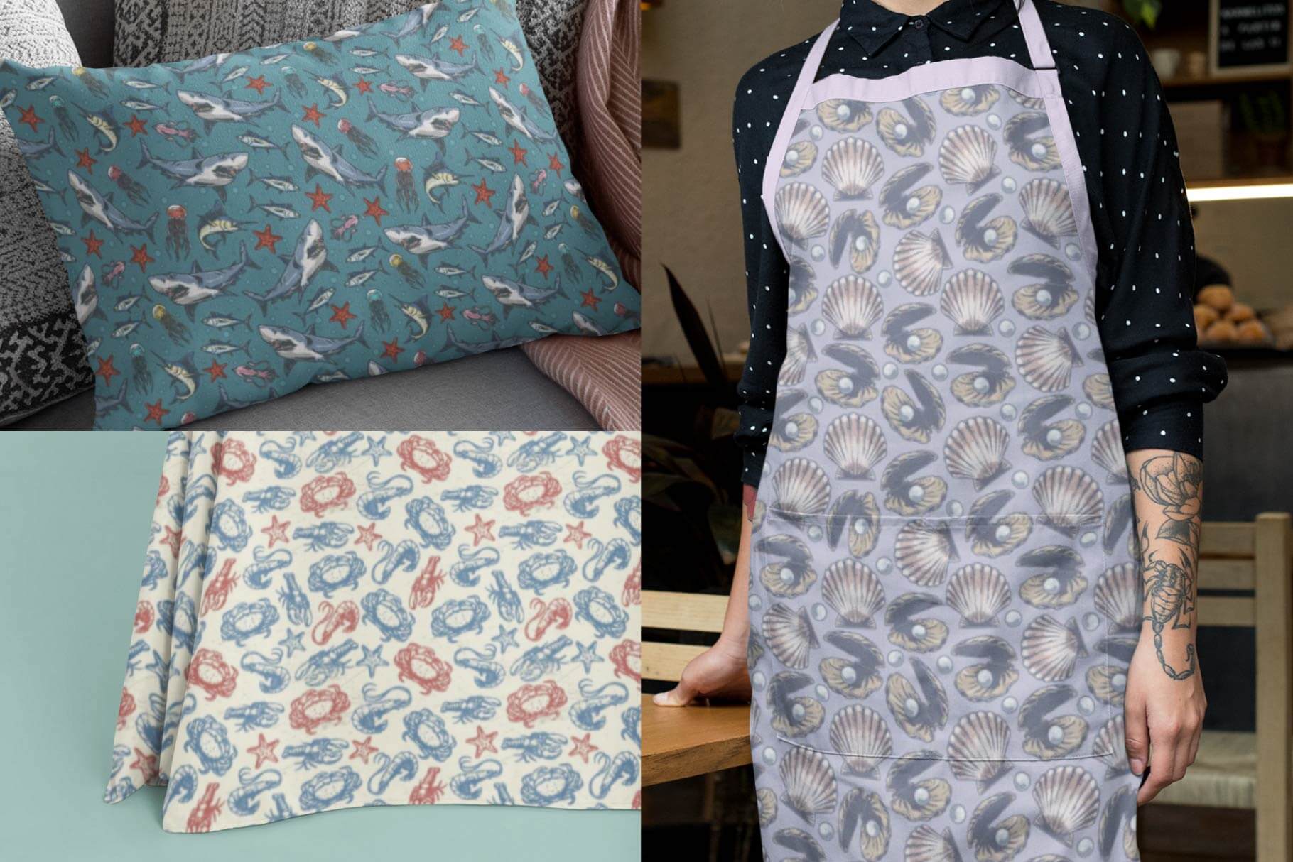 Ocean & Sea Seamless Patterns (40)