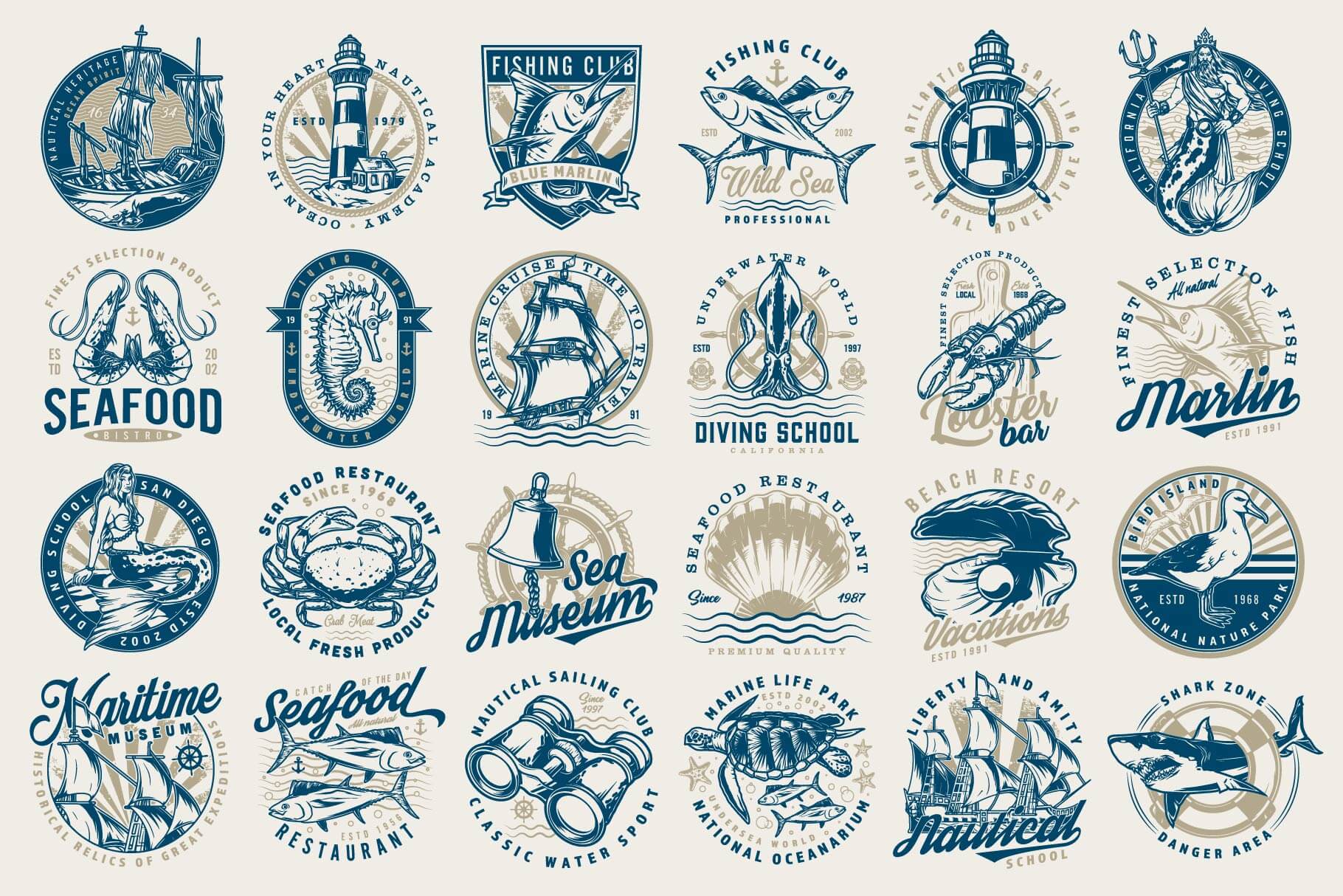 Nautical Logo —  Design templates (68)