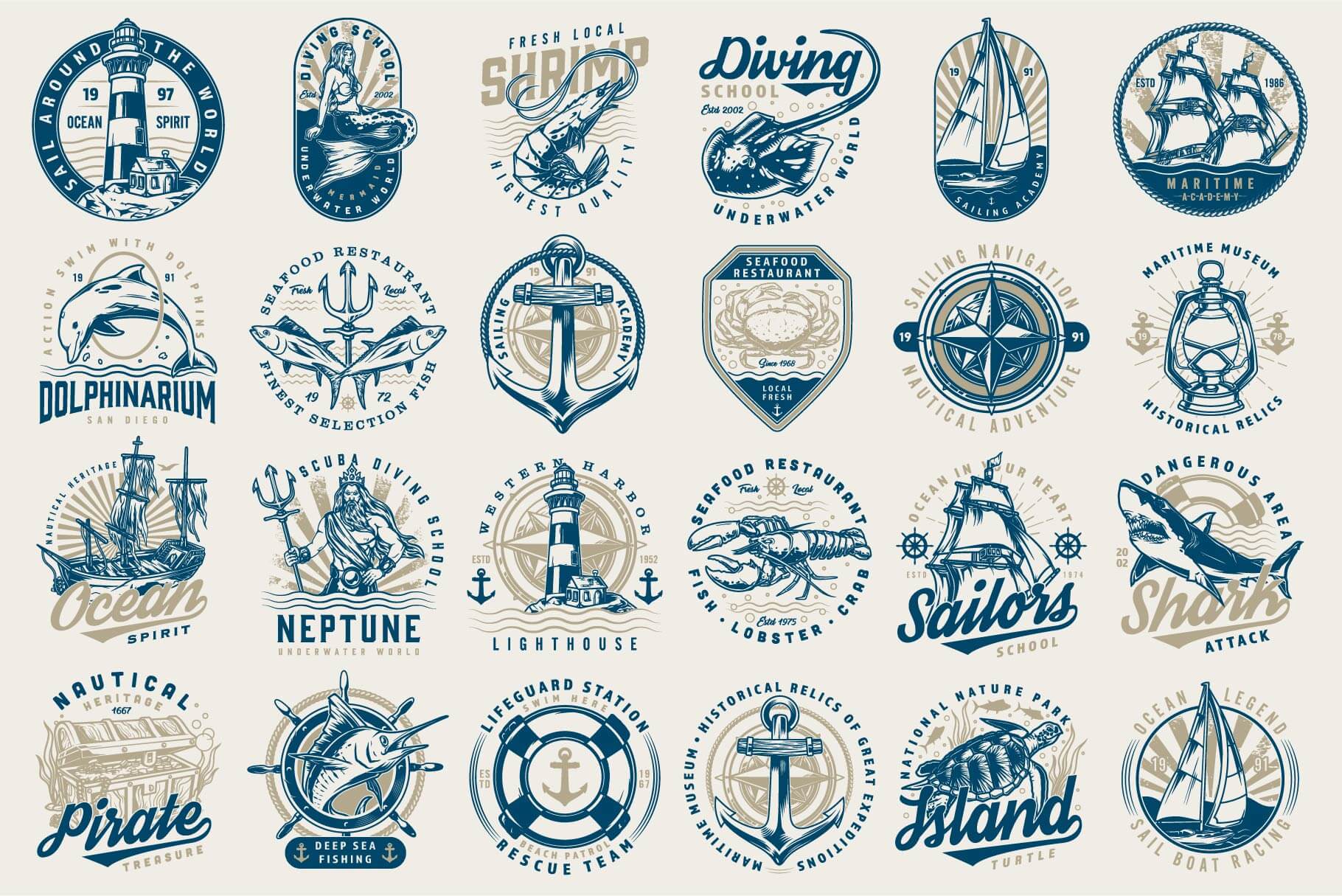 Nautical Logo —  Design templates (68)